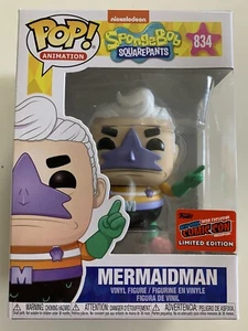 Mermaidman 834 ~ SpongeBob SquarePants ~ Funko Pop Vinyl ~ OFFICIAL 2020 NYCC - Picture 1 of 6
