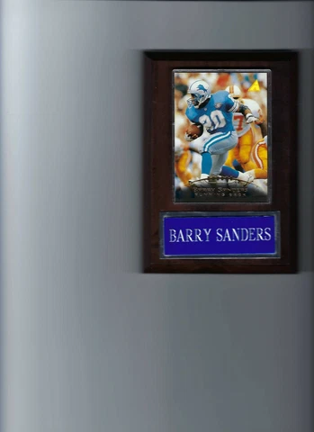 BARRY SANDERS PLAQUE DETROIT LIONS FOOTBALL NFL C Cover