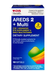 CVS HEALTH AREDS 2 + MULTI 100 SOFTGELS 2 PER DAY NEW EXP-11/26 - Picture 1 of 1