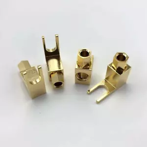 Enchufe de cable de altavoz de audio de alta fidelidad de cobre chapado en oro 4 piezas para mujer de pala a banana - Imagen 1 de 12