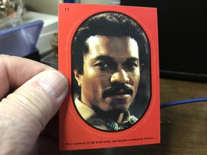 Lando Calrissian 1983 Topps Return Of The Jedi Series 1 Sticker # 17 R (ex-mt) 