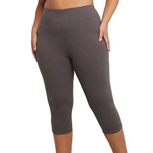 Hanes Just My Size Women's Plus Stretch Jersey Capri Leggings - Picture 1 of 4
