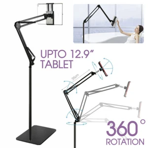 Adjustable Hands Free Floor Stand Holder For Tablet Smart Phone up to 12.9 inch - Picture 1 of 12