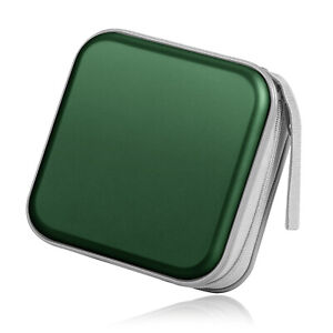DVD Holder, CD Case Holder, 40 Capacity for Car Media Storage (Dark Green)
