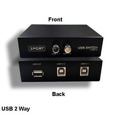 Kentek USB USB A to B 2 Way Data Transfer Switch Box Button IO AB Port PC Device