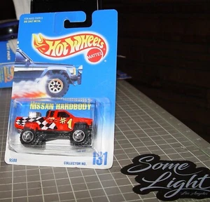 👓Hot Wheels 1997 #131🗻NISSAN HARDBODY 4x4 Pickup Truck Red⭐OR SawBlades🔴JDM - Picture 1 of 7