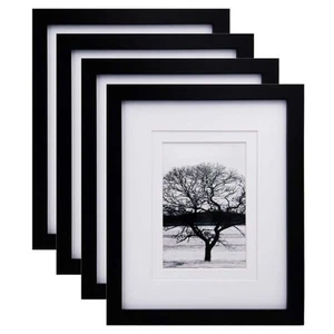 8x10 Picture Frames Set of 4, Made of Solid Wood Covered by Plexiglass 4x6 an... - Picture 1 of 9