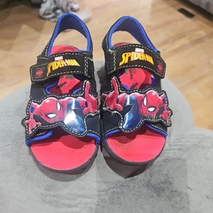 New Without Box Marvel Boy Sz 8 Multi-Color Spider-Man Skid Resistant Sandals 22 - Picture 1 of 4