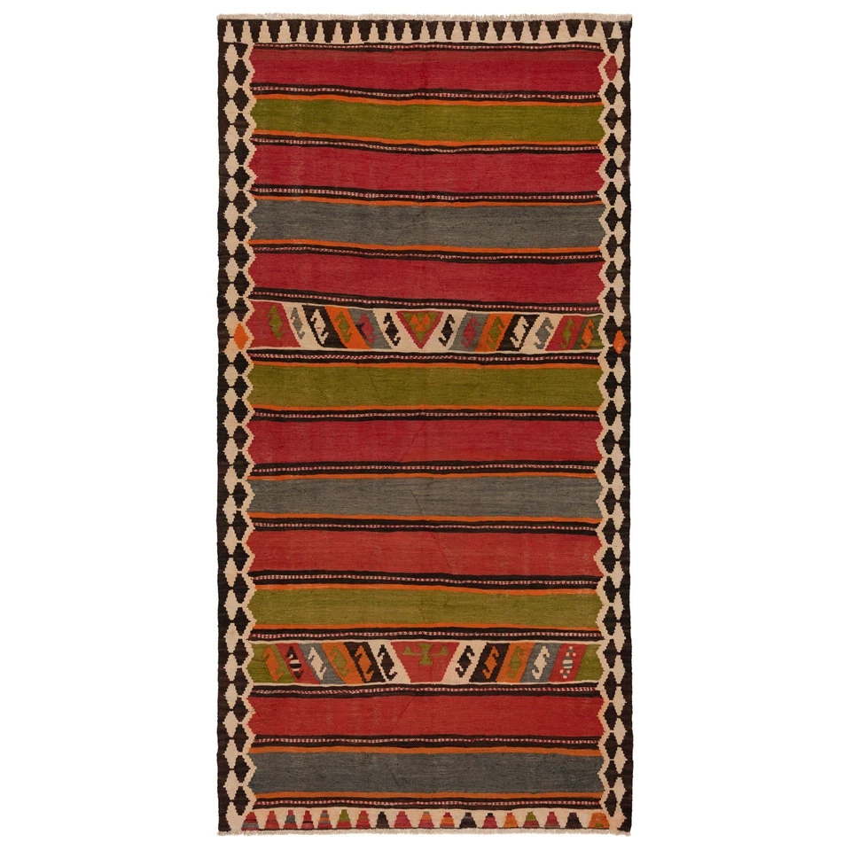 Kelim 305x157 cm Handgewebter Perserteppich Kilim Wolle Carpet Rug Orient Läufer - Bild 1 von 4