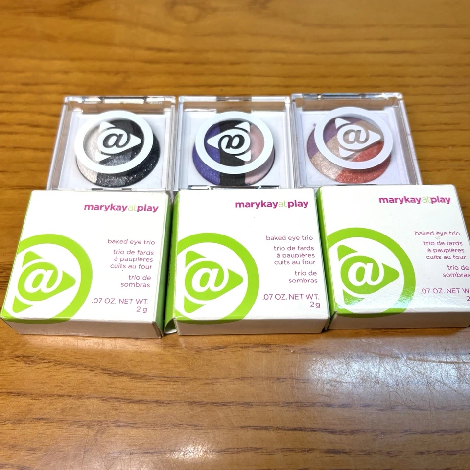 Mary Kay At Play Baked Trio Eyeshadow 3 Unused NOS  - Image 1 of 4