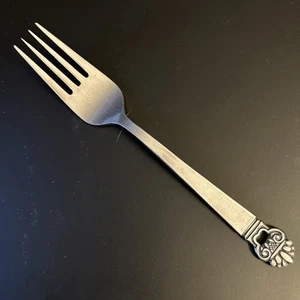 Vintage NATIONAL STAINLESS "KING ERIC" SALAD FORK 6.5" - Satin, Crown, JAPAN - Picture 1 of 2