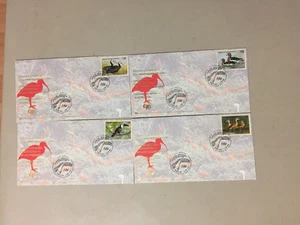 Four 2003 BIRDS endangered species fdc with nice picture envelopes-UN GENEVE - Picture 1 of 1