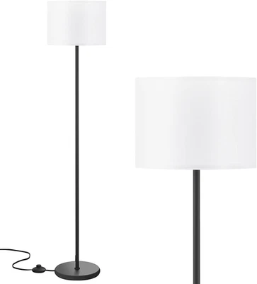 Modern Floor Lamp Simple Design with White Shade, Foot Pedal Switch, 60" Small T - Image 1 of 4