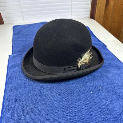 Bailey Men's Black Fur Felt Fedora Hat - Size 7 1/4  60 - FAST FREE SHIPPING! - Image 1 of 4