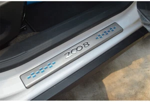 For Peugeot 2008 Accessories Door Sill Plate Stainless Guard Protector 2014 2018 - Picture 1 of 12