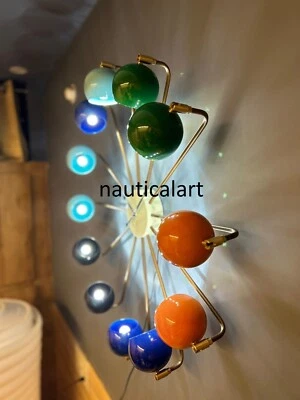 Relógio de parede George Nelson moderno meados do século bola com luz 24 polegadas - Imagem 1 de 4