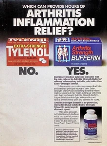 VINTAGE 1980s Print Ad ~ Arthritis Strength Bufferin ~ - Picture 1 of 1