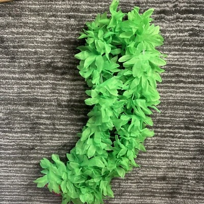 Nuevo Collar Hawaiano Lei Verde Floral Imitación Margarita Luau Fiesta Hawaiana Foto 1 de 4