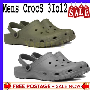 Mens Work Clog Summer Clogs Womens Sandals Shoes Breathable Crocs UK Size 3-12 - Picture 1 of 39