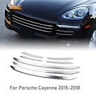 For Porsche Cayenne 2015-2018 Stainless Front Center Grilles Grill Decorate Trim