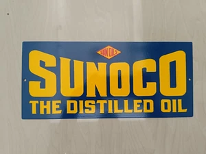 Vintage Design Sunoco Gas Pump advertising Workshop Store Sign no Porcelain - Picture 1 of 12