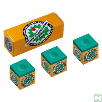 Billard Zubehör Kreide Billardkreide Chalk NIR SUPER PRO Longoni grün 3er Pack