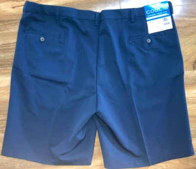 NEW $48 TAG Cool 18 Men's Navy Blue Poly Shorts 50 UPF Sun Protection Size 44 - Image 1 of 4