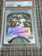 Joe Namath Autographed 2002 Donruss Classics Significant Signatures Psa 9