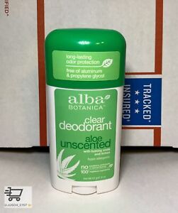 (2) Alba Botanica Clear Enzyme Deodorant Stick Aloe Unscented 2 oz New