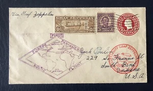 TangStamps: 1930 #C14 Zeppelin Round Trip Flight Cover - Foto 1 di 2