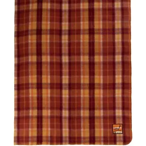 Pumpkin Spice Classic 80% Wool Blanket 84" x 60" - Picture 1 of 6
