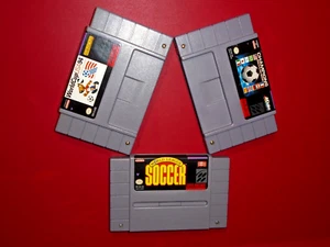 SNES Lot Champions World Class Soccer, World Cup USA 94, & World League Soccer - Picture 1 of 5
