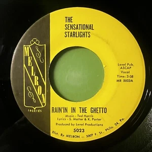 Sensational Starlights – Rain'in In The Ghetto 7” Rare Gospel 45 Soul Funk 45rpm - Picture 1 of 4