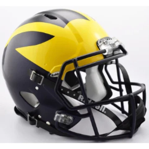 Michigan Wolverines Full Size Authentic Speed Football Helmet Painted Wings-NCAA Cover