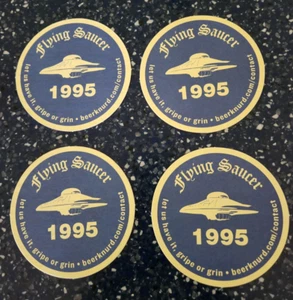 Juego de 4 posavasos Flying Saucer Beer 1995 - Imagen 1 de 3