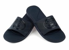 lacoste slippers black