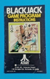 Atari 2600 Black Jack Instructions Manual - Picture 1 of 3