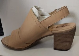 Sandalia Sophia Milano Talla 10 Cuero Eslinga Trasera Punta Abierta Sandalia Color Tostado Camel - Imagen 1 de 5