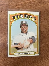 1972 Ike Brown Topps #284 Baseball Card VG-EX + Detroit Tigers (2B/OF) Player