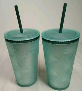 2 Starbucks 2022 Spring Mermaid Iridiscent Rainbow 16 OZ vaso frío grande - Imagen 1 de 4