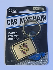 N.O.S. 1970s-80s🇺🇸VINTAGE “PORSCHE” BRASS KEYCHAIN/KEYRING/KEYFOB/👀LQQK👀 - Picture 1 of 13