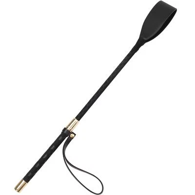 18 Inch Leather Horse Whip Crop Riding Whip Jump Bat for Equestrian Training - Image 1 of 4