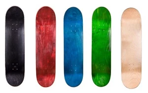 Cal 7 Blank Maple 8.25" Skateboard Deck, Black, Red, Green , Nature, Red Colors - Picture 1 of 21
