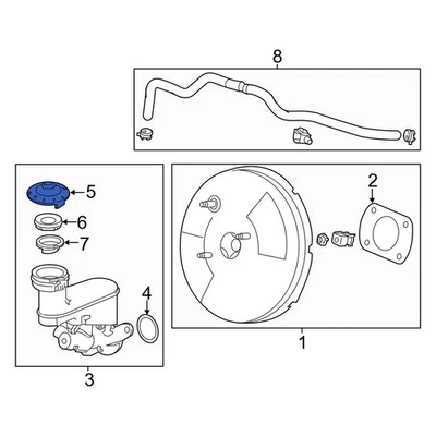 For Acura TL 2009-2014 Acura 46662S9A003 Brake Master Cylinder Reservoir Cap Foto 1 de 4