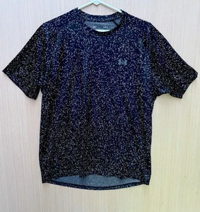 Under Armour The Tech Tee Black / White Speckle T-Shirt Men’s Large Lightweight - Picture 1 of 7