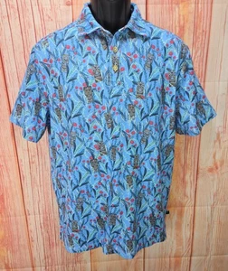 Tommy Bahama Herren Poloshirt mit Blumenmuster Größe Small Blau - Bild 1 von 8