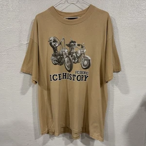 Vintage 90s Iceberg Jeans History Looney Tunes Cartoon Motorrad T-Shirt XL - Bild 1 von 19