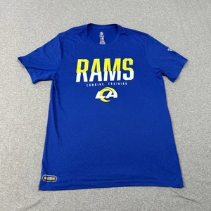 New Era Mens NFL Los Angeles Rams Combine Authentic Shirt Blue Medium - Picture 1 of 8