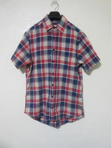 Taylor Stitch blau & rot kariertes Kurzarmhemd mit Knopfleiste 38 - Bild 1 von 8