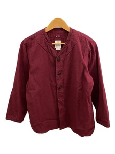 visvim Long Sleeve Shirt 3 Linen Bordeaux Solid 0119105011013 - Picture 1 of 6